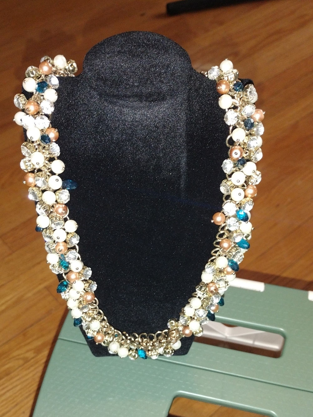 Gold-Tone Multicolor Bead and Crystal Statement Necklace - Women Jewelry